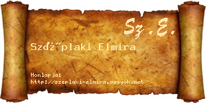 Széplaki Elmira névjegykártya